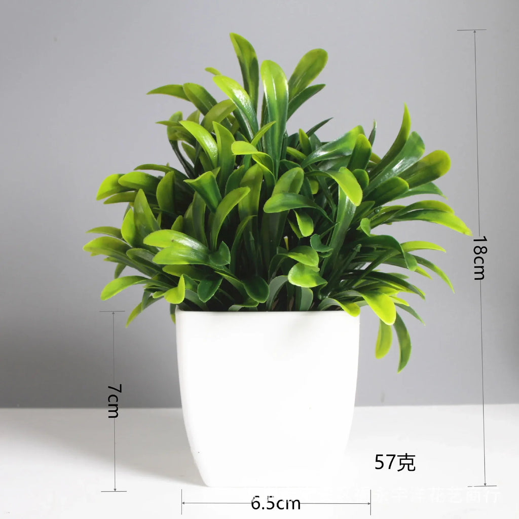 Wholesale Artificial Bonsai Green Fake Plant Potted Plants Indoor and Outdoor Home Bedroom Garden Decoration Artificial Plants