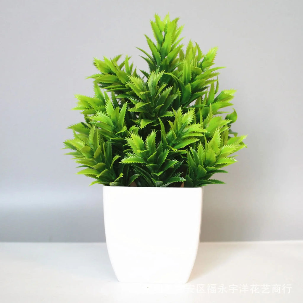 Wholesale Artificial Bonsai Green Fake Plant Potted Plants Indoor and Outdoor Home Bedroom Garden Decoration Artificial Plants
