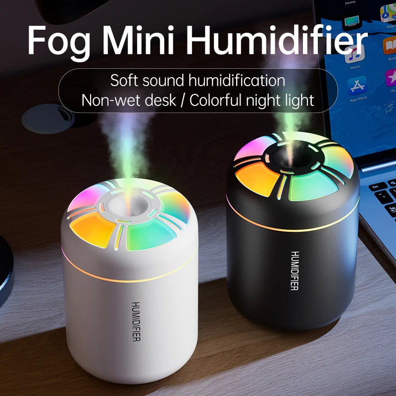 Ultrasonic 5V USB 180ml Humidifier Mist Maker Car Aroma Diffuser Essential Oil Purifier with RGB Ambient Lamp DIY Air Fresher