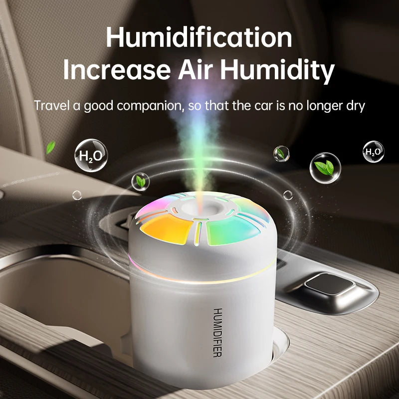 Ultrasonic 5V USB 180ml Humidifier Mist Maker Car Aroma Diffuser Essential Oil Purifier with RGB Ambient Lamp DIY Air Fresher