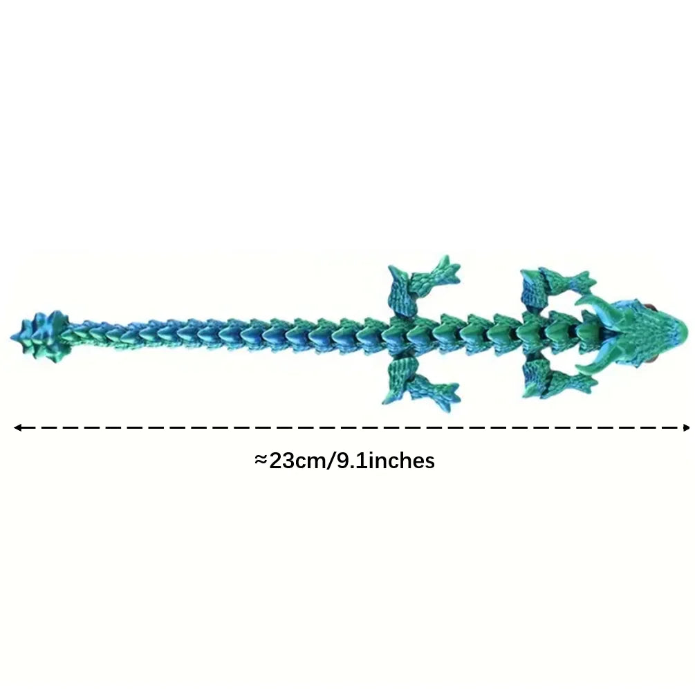 1pc Charming 3D Printed Double-Horned Dragon Figurine with Random Eyes - Ideal for Car Ornament, Home & Car Decor, Living Room