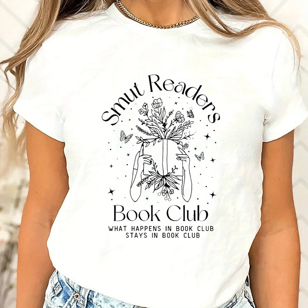 Smut Reader Book Chic Print Aesthetic Women Tshirt Casual Short Sleeve Funny T Shirts Oversized Women's Clothing