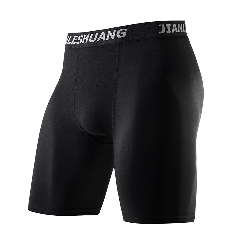 5 Pcs Men's Black And White Classic Cycling Long Underwear Multi-size Running Fitness Comprehensive Training Shorts Teenagers