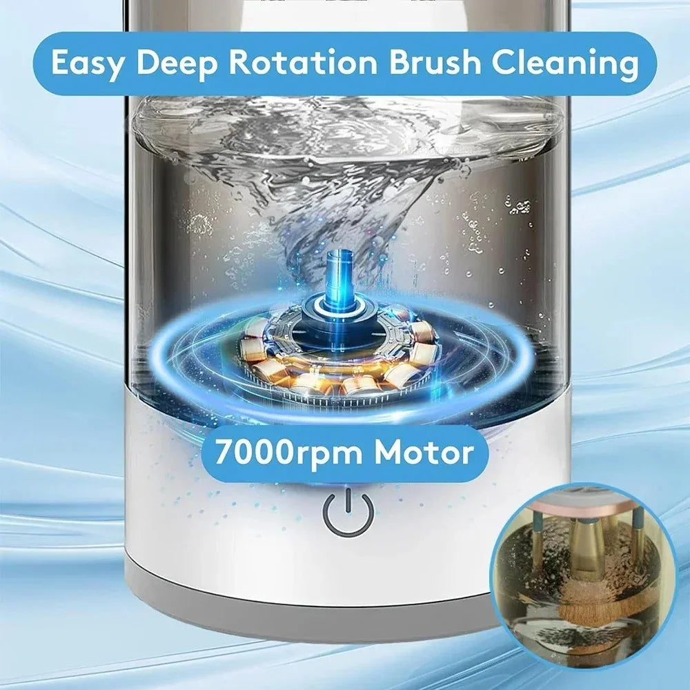 3 In 1 Portable Automatic Electric Makeup Brush Cleaner For Women Eye Shadow Brush Holder Stand Tool And Dryer Beauty Makeup