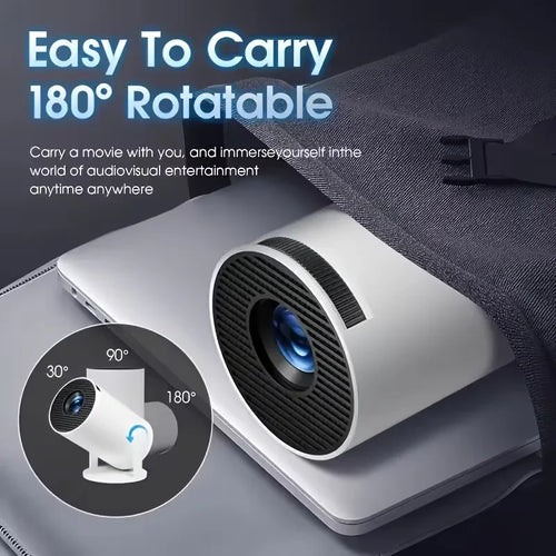 1080P 1280720P Cinema HY300 New Projector 4K Android 11 Wifi6 290ANSI Allwinner H713 BT50 Outdoor Portable Projectors