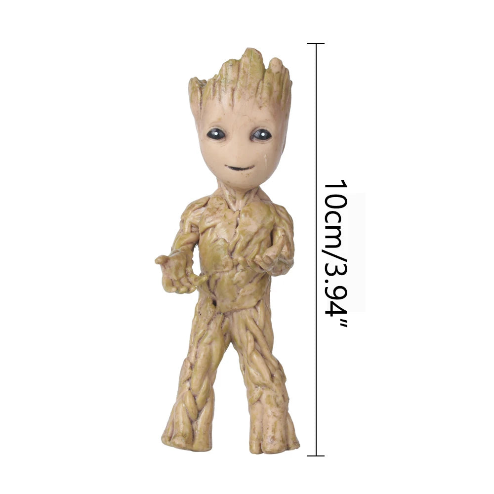 Action Figurine Handicrafts Home Study Room Decoration Miniature Model Baby Groot Tree Man Character Ornament Funny Decoration