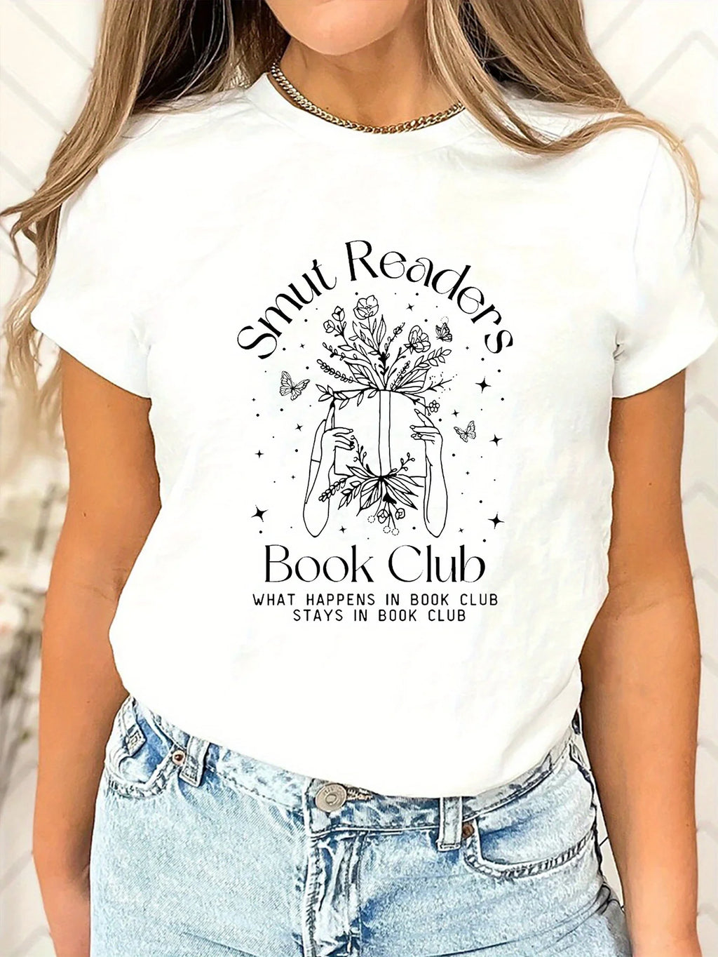 Smut Reader Book Chic Print Aesthetic Women Tshirt Casual Short Sleeve Funny T Shirts Oversized Women's Clothing