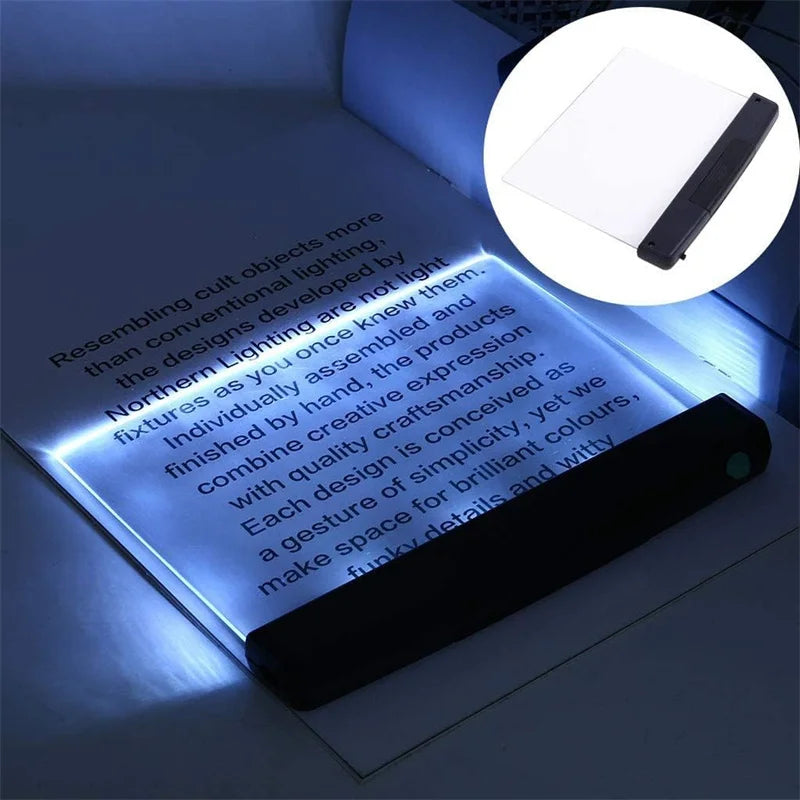 LED Book Light for Reading in Bed,Flat Panel Eye-Caring Bookmark Light,Portable Reading Lamp,Mini Night Light,Car,Travel,Gifts