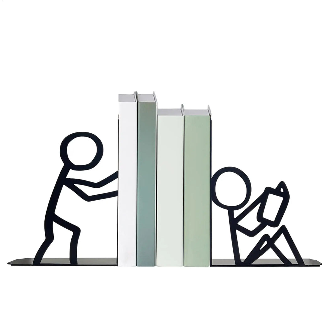 Bookends for Shelves Non-Skid Space-Saving Holder Book Stopper Organzier for Kids Room for Bookshelves Coffee Tables Library TV