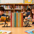 Bookends for Shelves Non-Skid Space-Saving Holder Book Stopper Organzier for Kids Room for Bookshelves Coffee Tables Library TV