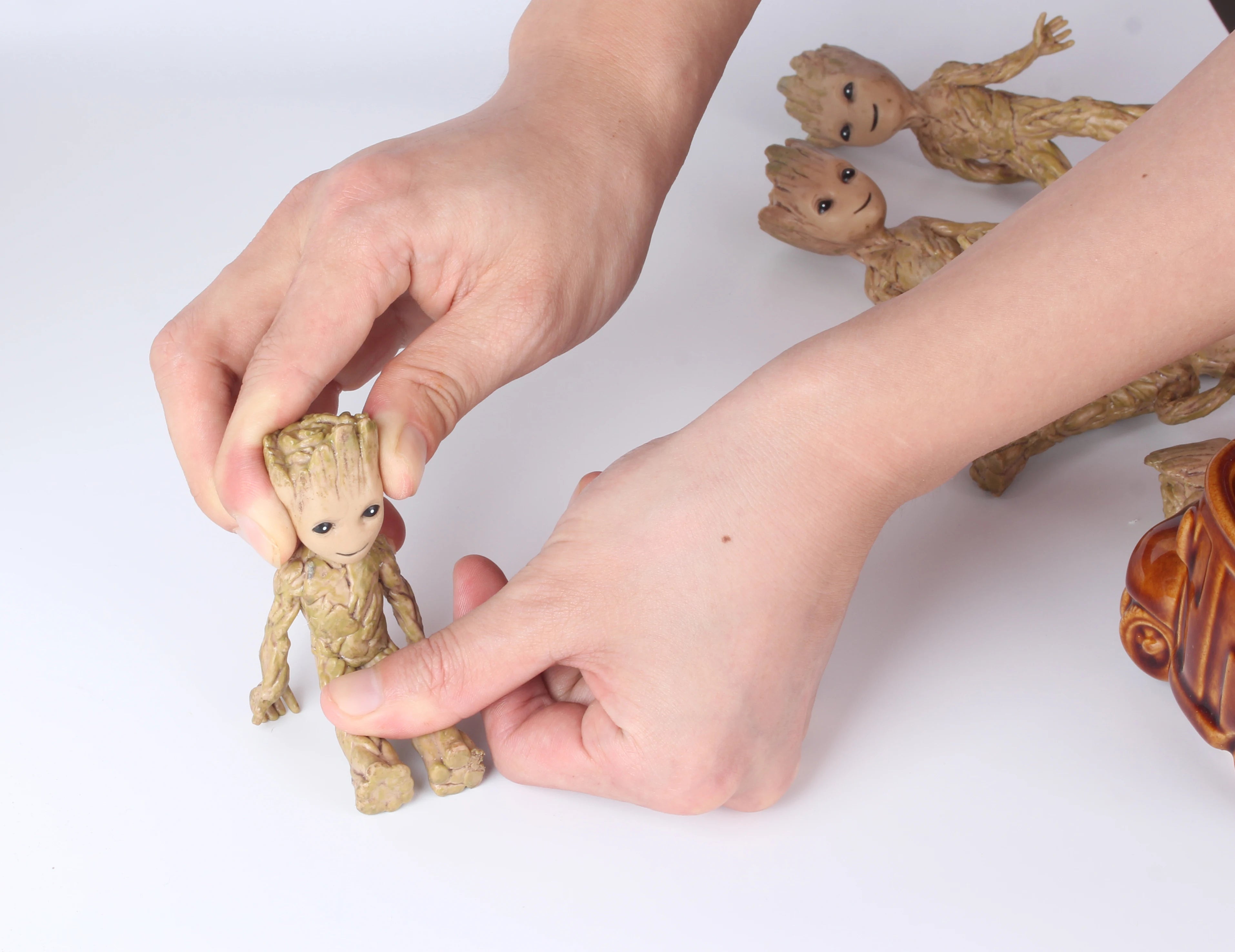Action Figurine Handicrafts Home Study Room Decoration Miniature Model Baby Groot Tree Man Character Ornament Funny Decoration