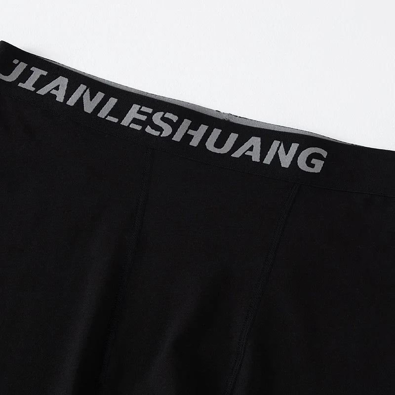 5 Pcs Men's Black And White Classic Cycling Long Underwear Multi-size Running Fitness Comprehensive Training Shorts Teenagers