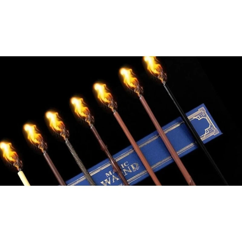 Electronic Fire Flasher Magic Wand Rechargeable Visual Flame Flashing Magic Stick Stage Magic Tricks Cosplay Magician Gimmicks