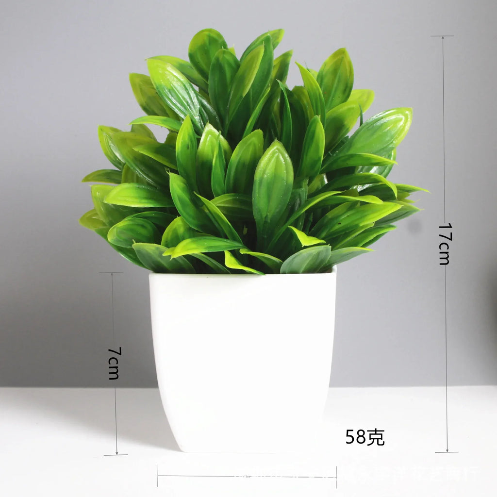 Wholesale Artificial Bonsai Green Fake Plant Potted Plants Indoor and Outdoor Home Bedroom Garden Decoration Artificial Plants