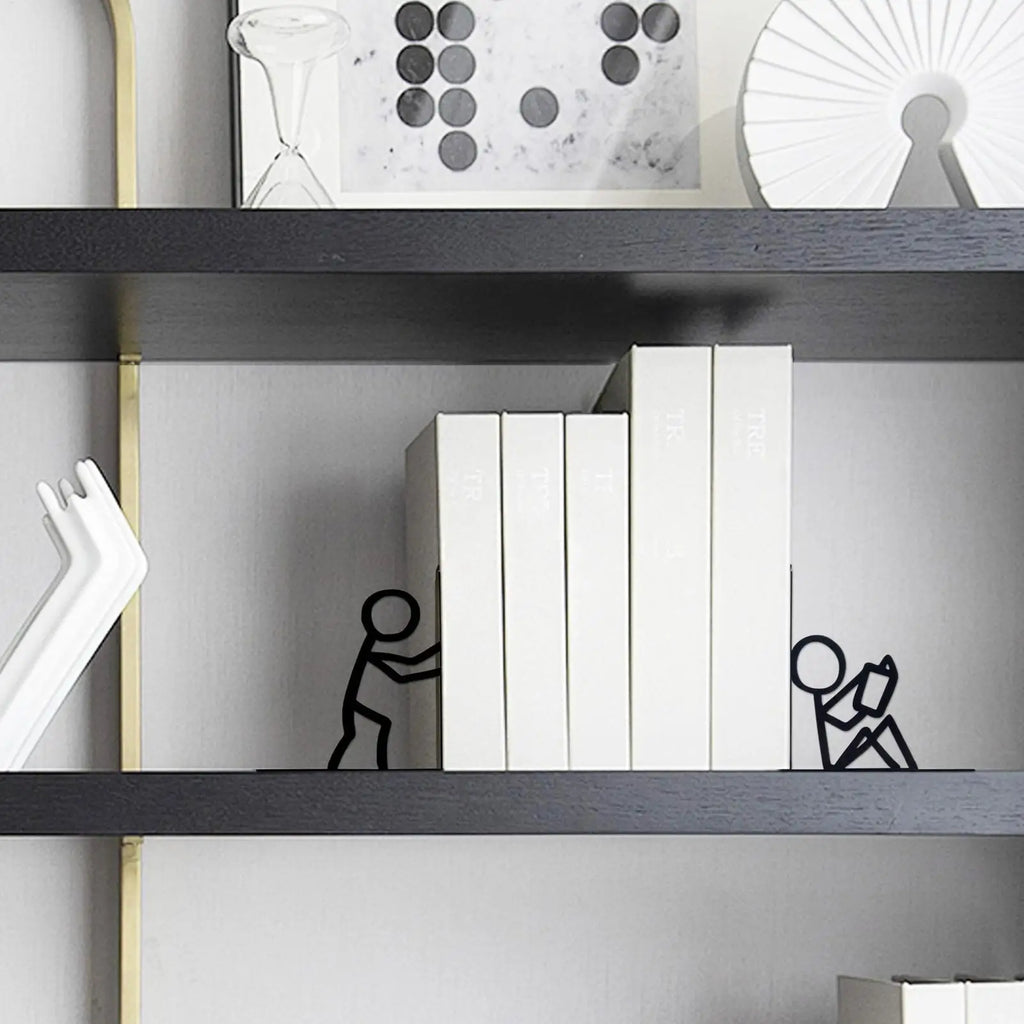 Bookends for Shelves Non-Skid Space-Saving Holder Book Stopper Organzier for Kids Room for Bookshelves Coffee Tables Library TV