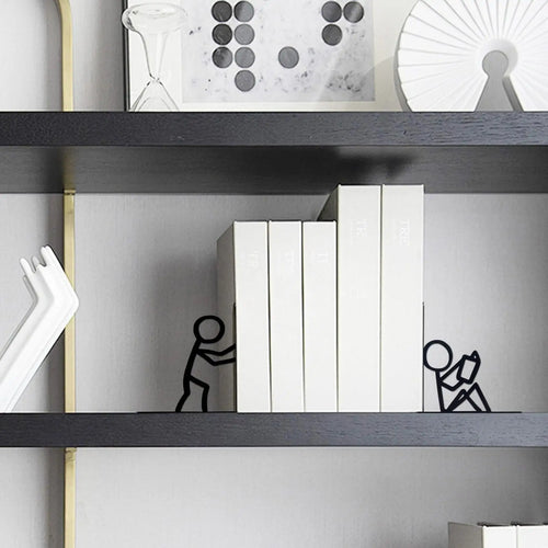 Bookends for Shelves Non-Skid Space-Saving Holder Book Stopper Organzier for Kids Room for Bookshelves Coffee Tables Library TV