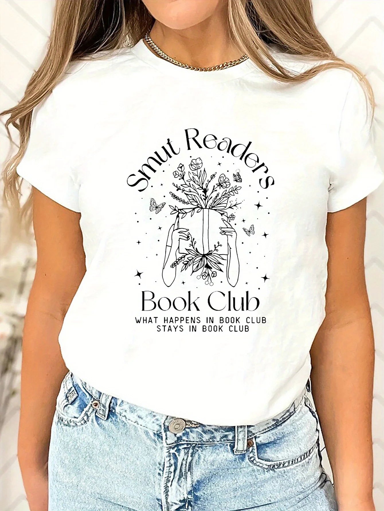 Smut Reader Book Chic Print Aesthetic Women Tshirt Casual Short Sleeve Funny T Shirts Oversized Women's Clothing