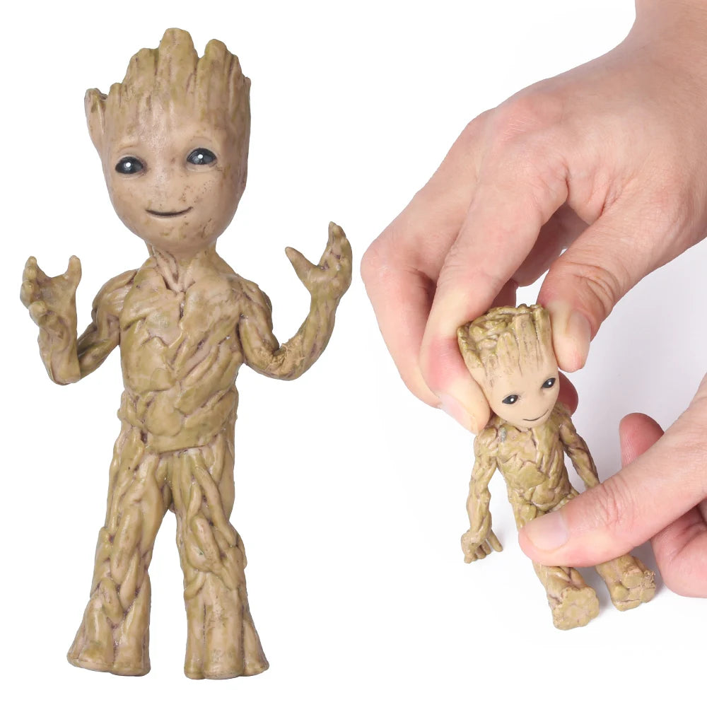 Action Figurine Handicrafts Home Study Room Decoration Miniature Model Baby Groot Tree Man Character Ornament Funny Decoration