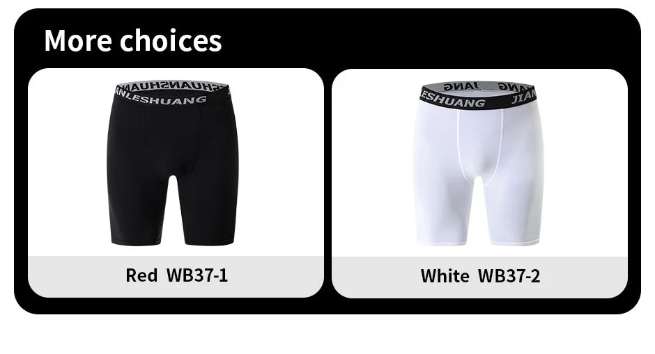 5 Pcs Men's Black And White Classic Cycling Long Underwear Multi-size Running Fitness Comprehensive Training Shorts Teenagers