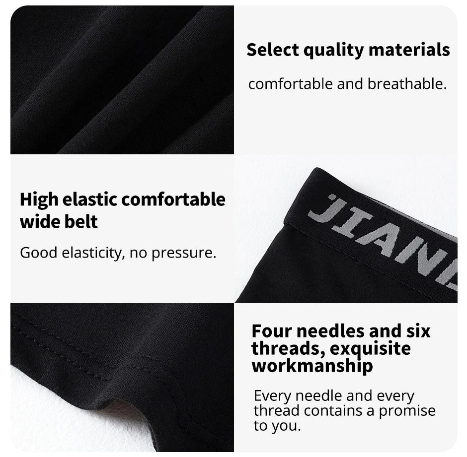 5 Pcs Men's Black And White Classic Cycling Long Underwear Multi-size Running Fitness Comprehensive Training Shorts Teenagers