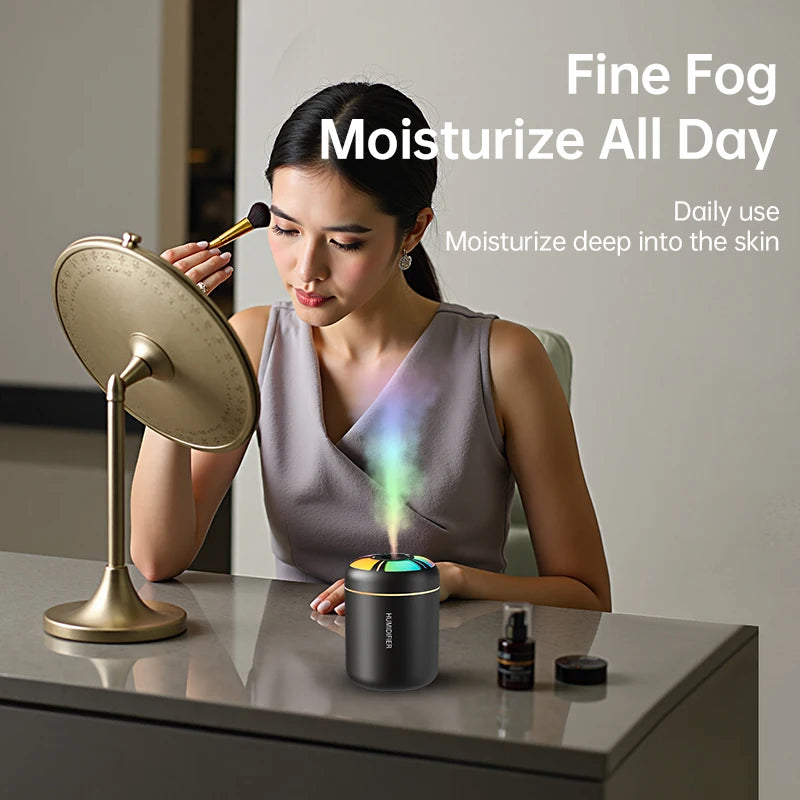 Ultrasonic 5V USB 180ml Humidifier Mist Maker Car Aroma Diffuser Essential Oil Purifier with RGB Ambient Lamp DIY Air Fresher