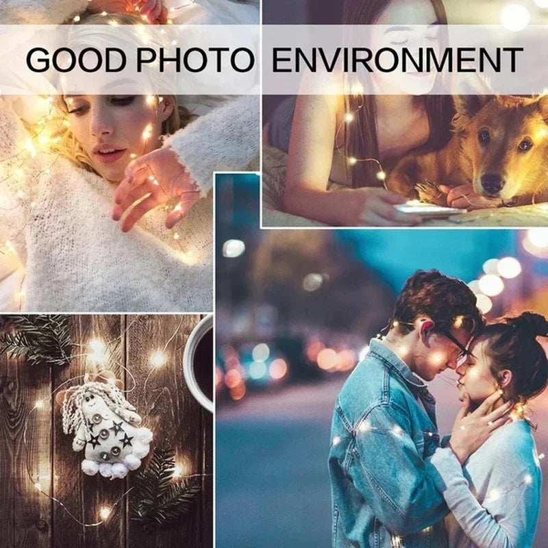 30M USB Fairy String Lights LED Sliver Wire Lights With 8 Lighting Modes Remote Control For Bedroom Christmas Decor